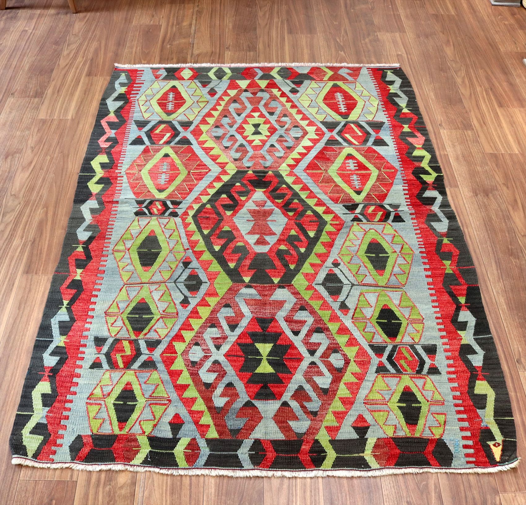 オールドキリム エシュメ203×139cm サソリのモチーフ
