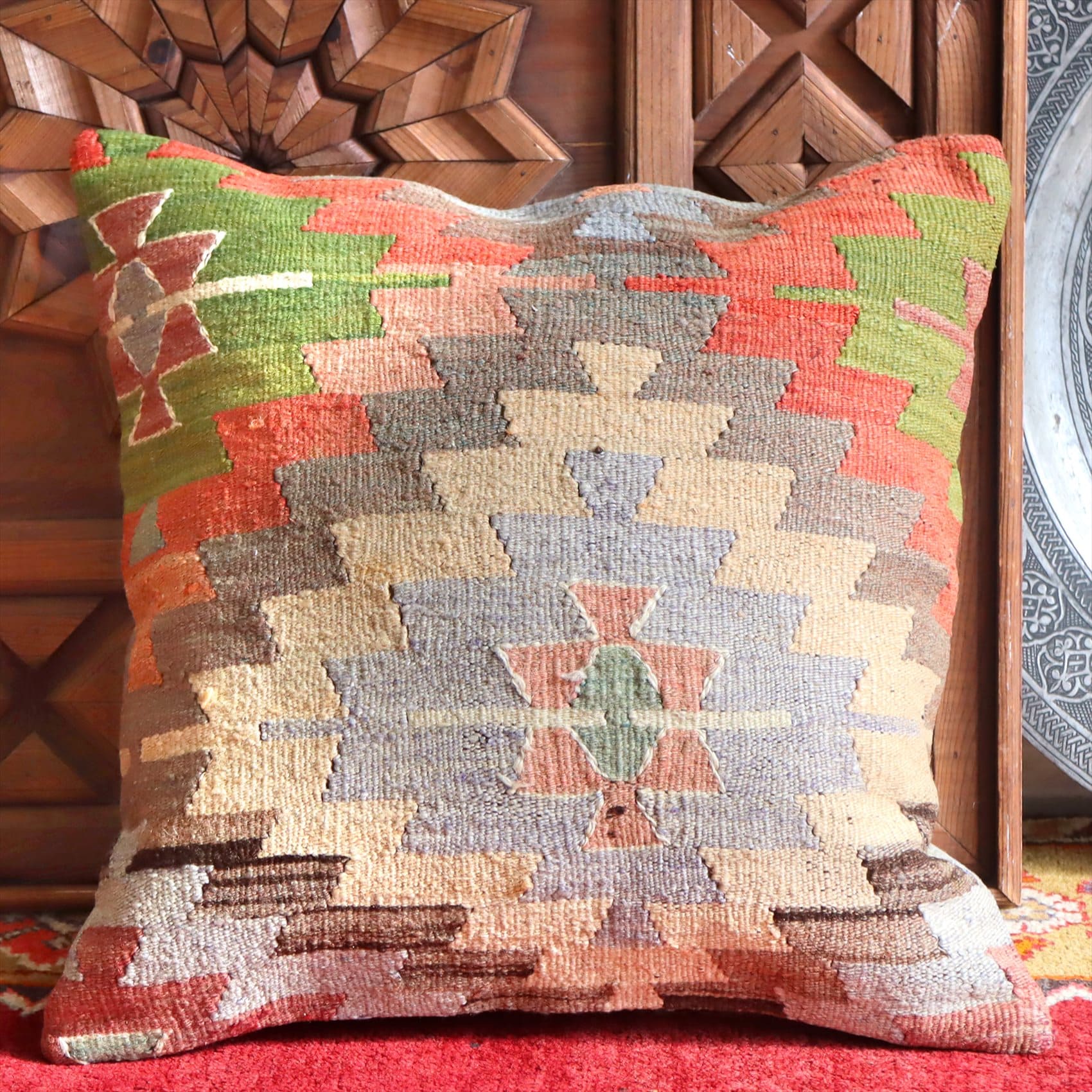 クッションカバー 50cmサイズ オールドキリム ヴィンテージ Old Kilim Cushion エシュメ イーブルアイ