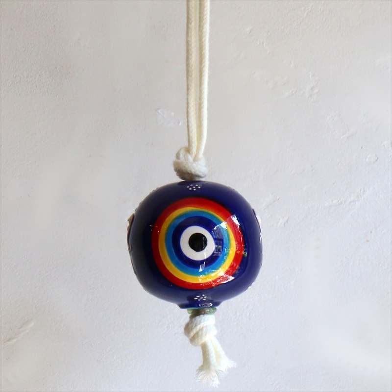 ナザルボンジュウ Nazar Boncug/Evel Eye・陶器の飾り玉7cmサイズ