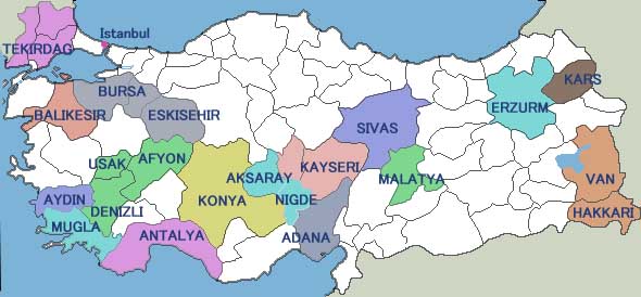 map Turkey